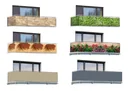 Balkon Sichtschutz "Mauer"