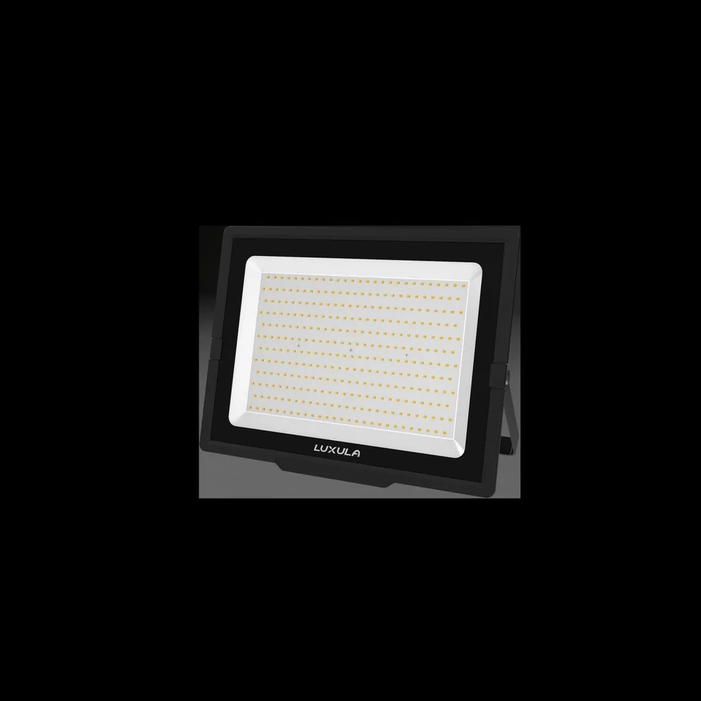 LED-Fluter in schwarz bietet 300 W, 4000 K (neutralweiß), 30000 lm & IP65 Schutz