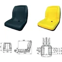 Sitzschale ST3, PVC, gelb