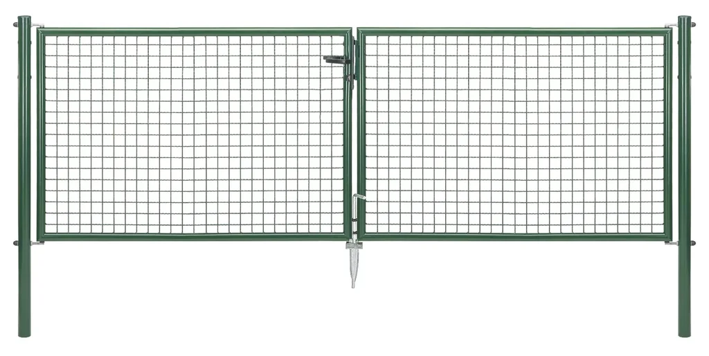 Doppeltor-Set Wellengitter inkl. Pfosten 3 x 1,25 m grün