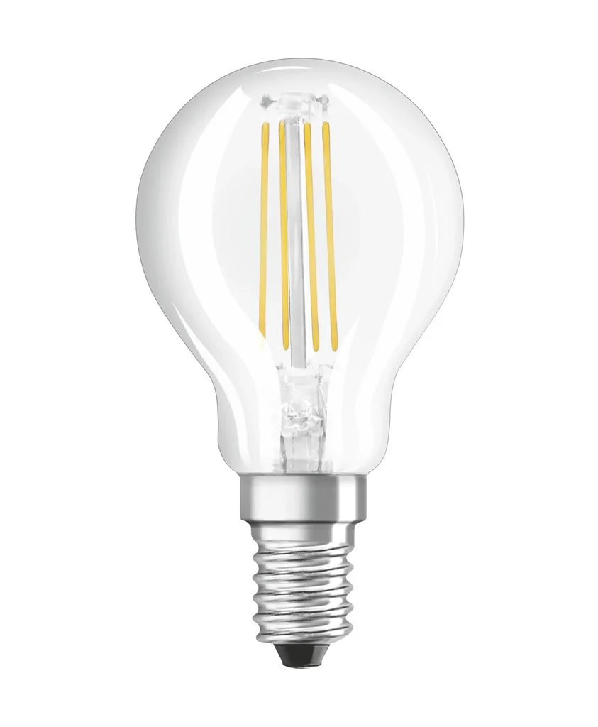 LED STAR FILAMENT Tropfenlampe mit 4 Watt, E14, kaltweiß, klar