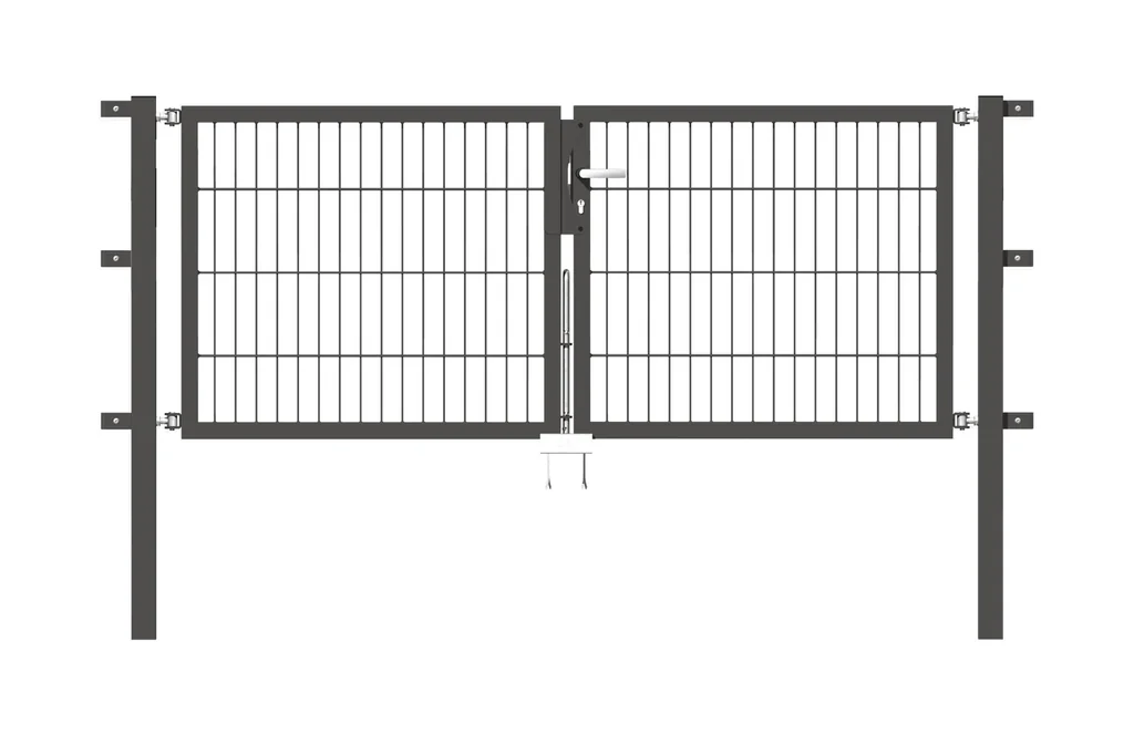 Doppeltor Flexo mit Zubehör, anthrazit, Breite 200 cm, Höhe 140 cm, PF: 60x60 cm