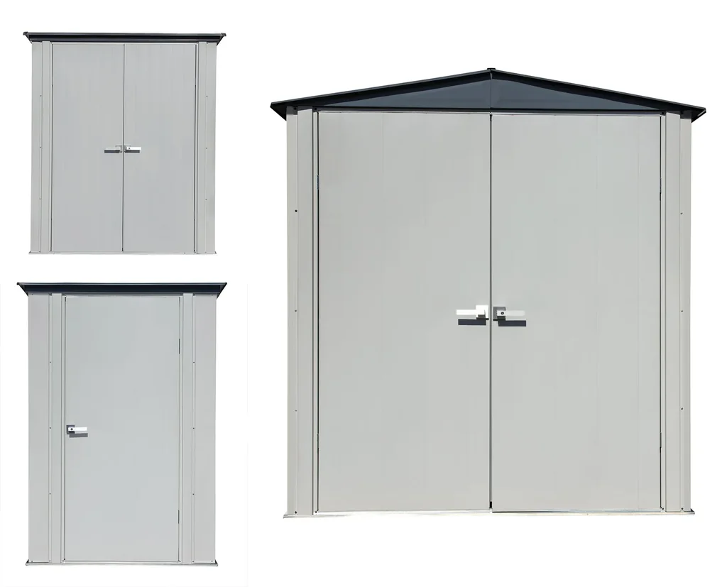 Geräteschrank 5x3 lichtgrau/anthrazit 1,72 x 1 x 1,89 m