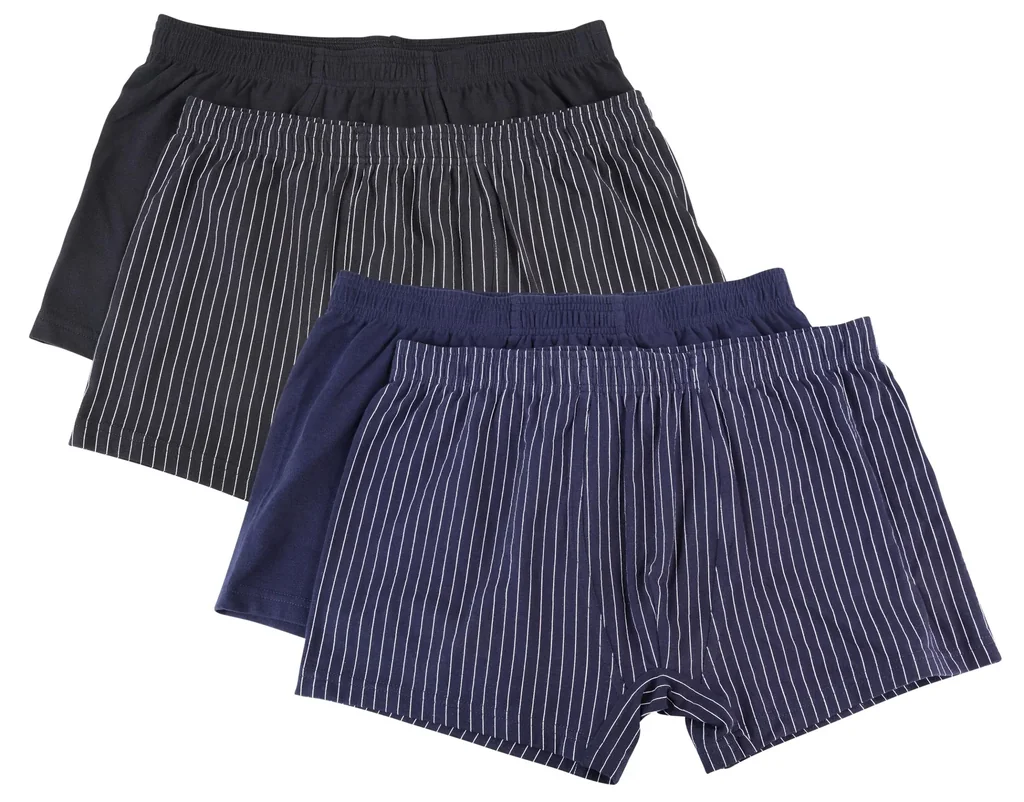 Boxershorts im Doppelpack, Farbe schwarz/schwarz gestreift, Gr.2XL