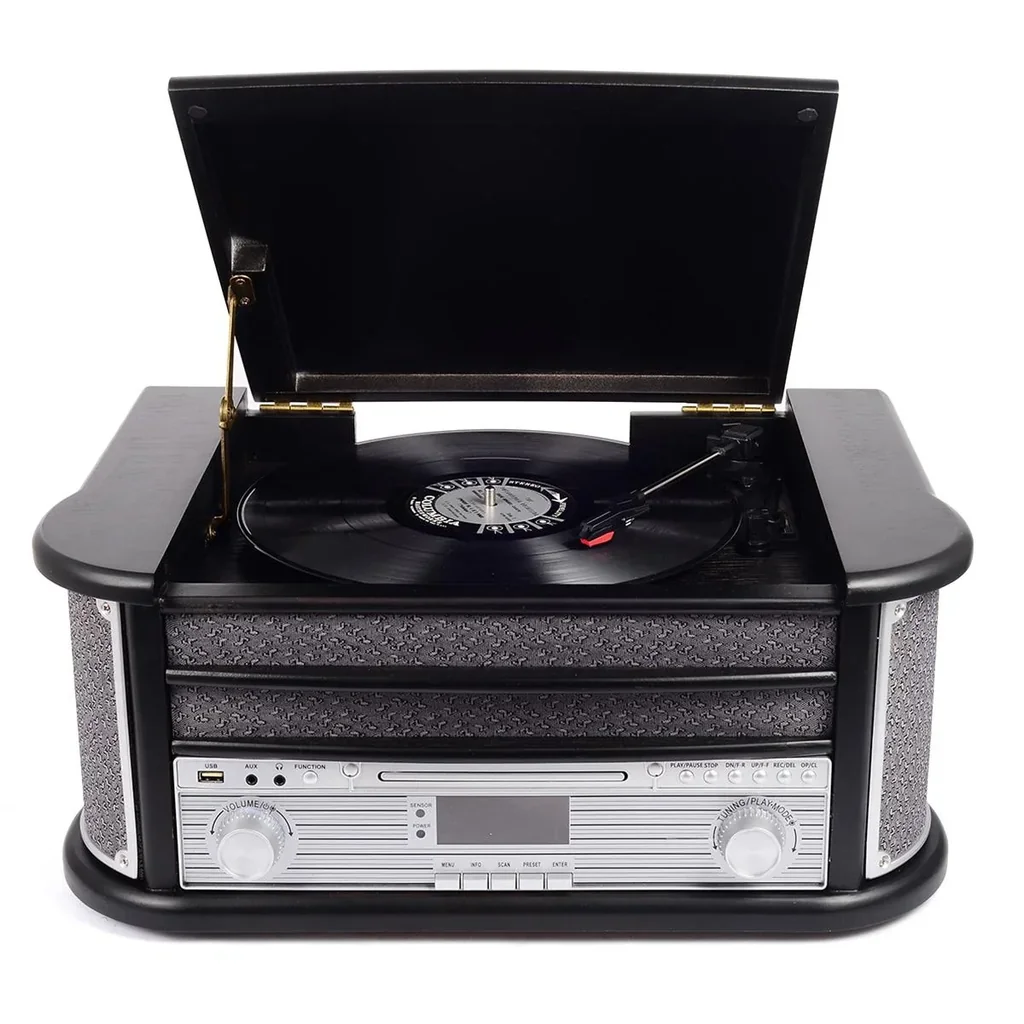 Retro HiFi-System mit DAB in schwarz