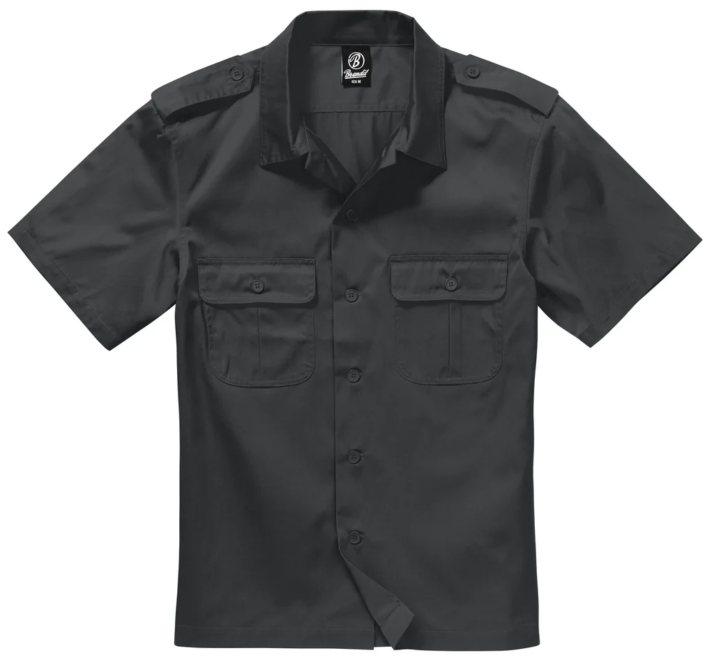 US Hemd, Halbarm, Farbe schwarz, Gr.4XL