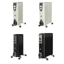 Mobiler Ölradiator, schwarz, 11 Rippen