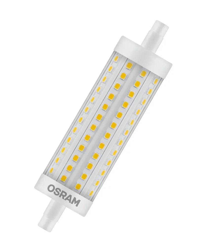 LED Star Line Reflektorlampe, 15 Watt, R7S, 118mm, warmweiß