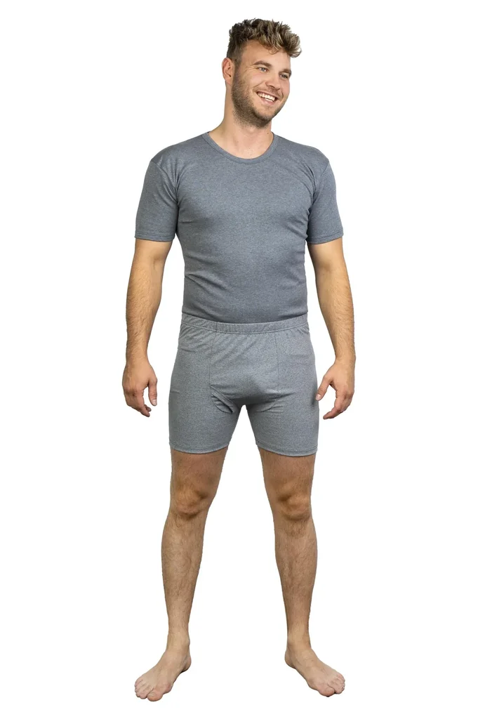 Unterhemd, dunkelgrau/melange, Gr.XL