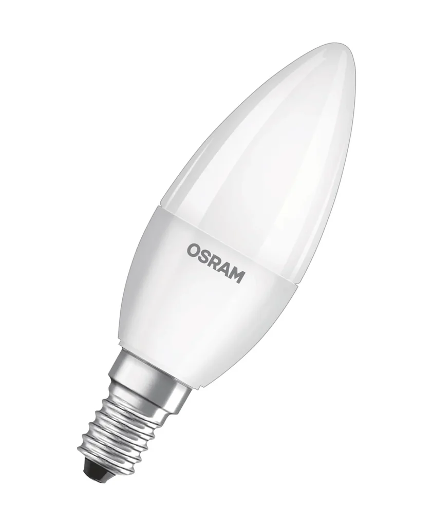 LED Lampe Retrofit in Kerzenform mit 5,5 Watt, E14, warmweiß, matt - 4 Stück