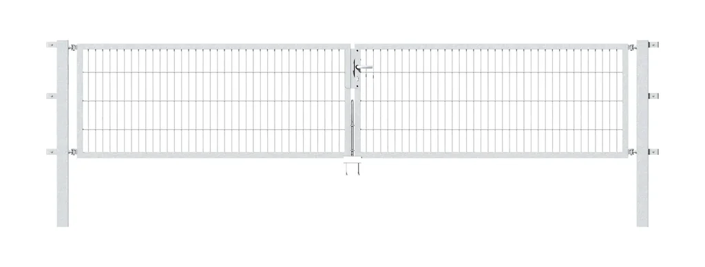 Doppeltor Flexo mit Zubehör, feuerverzinkt, Breite 400 cm, Höhe 100 cm, PF: 80x80 cm
