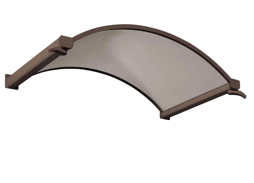 Rundbogenvordach Typ NO Bronce, 1600 x 900 x 300 mm, Farbe braun