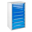 Schubladenschrank / Werkzeugschrank mammut, 9 Schubladen, RAL 7035 / 5012
