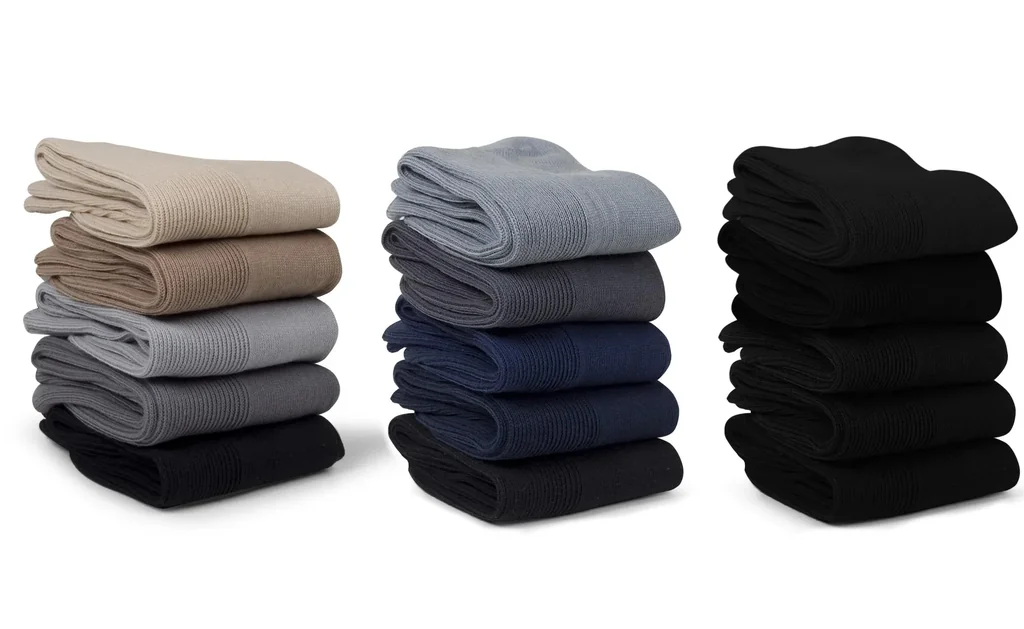 Wohlfühlsocken, schwarz sortiert, Größe 47 - 50, 5er Paar