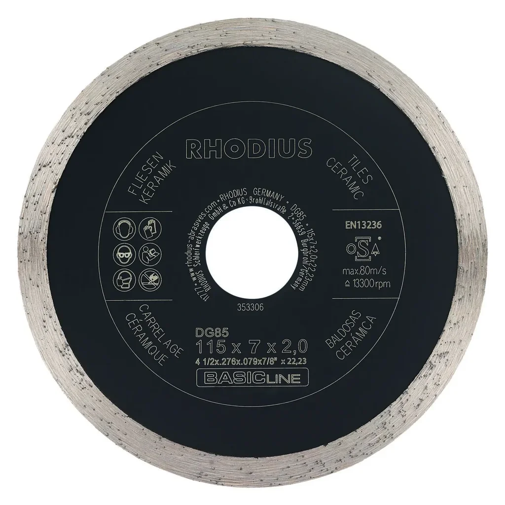Diamanttrennscheibe Fliesen & Keramik DG85 TILES, 125 x 7 x 2 x 22,23 mm