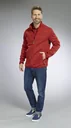 Strickjacke mit Reißverschluss, Farbe rot/melange, Gr.M