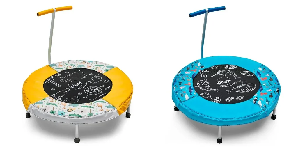 Trampolin Junior Bouncer Dschungel-Sound, In- und Outdoor-Trampolin, Kinder, Haltegriff, Durchmesser 81 cm, rund