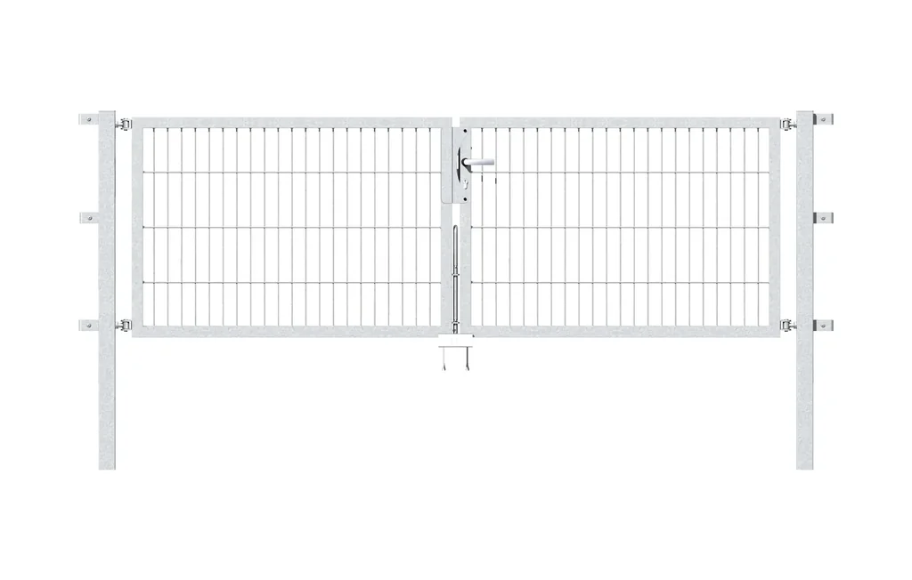 Doppeltor Flexo mit Zubehör, feuerverzinkt, Breite 250 cm, Höhe 120 cm, PF: 80x80cm