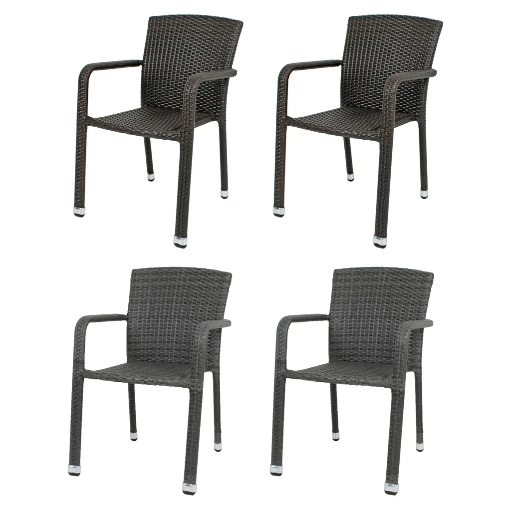 2 x Stapelstuhl "Getafe" coffee
