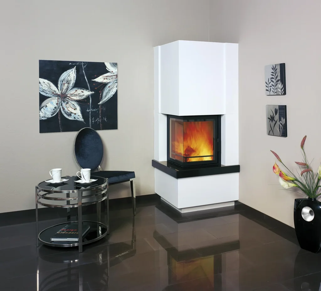 Kaminbausatz Easy 500 Zeitbrand 8 kW Sims naturschwarz
