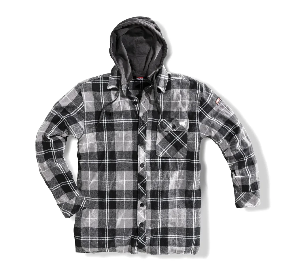 Kapuzenhemd TEXAS, schwarz-grau, Gr. XXXL