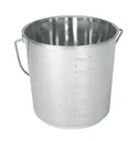 Edelstahl Eimer 12,3 l mit Skalierung, 25,5 cm hoch