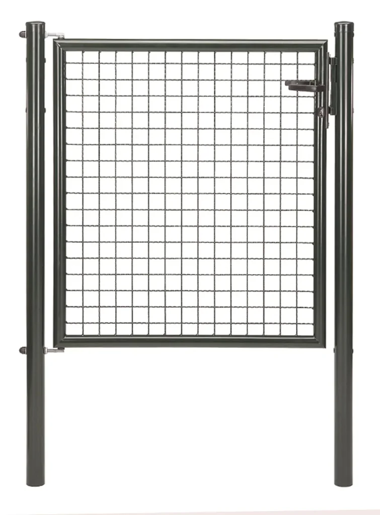 Wellengitter-Einzeltor , anthrazit-metallic, Breite 125 cm, Höhe 100 cm
