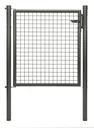 Wellengitter-Einzeltor , anthrazit-metallic, Breite 125 cm, Höhe 100 cm