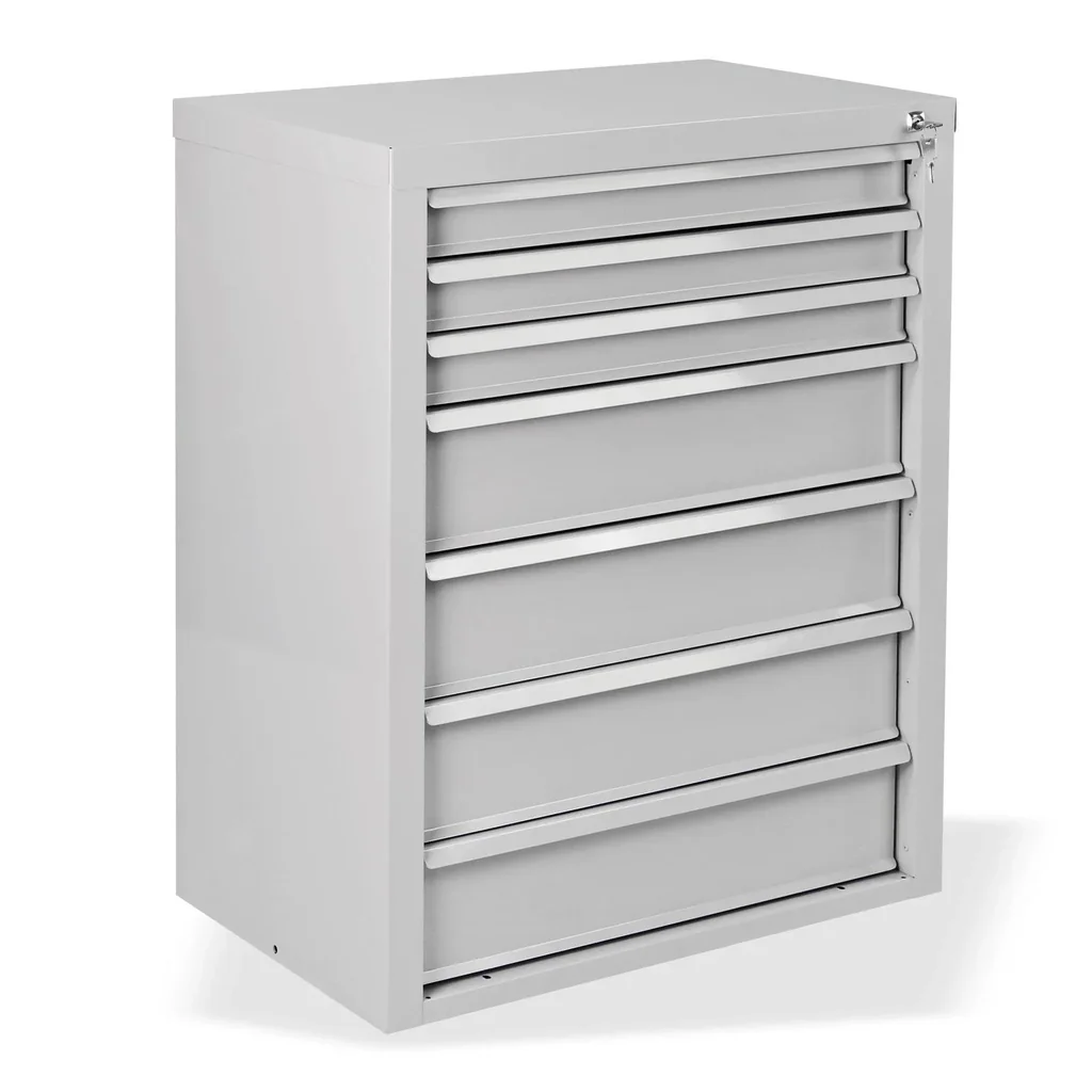 Schubladenschrank / Werkzeugschrank mammut, 7 Schubladen, RAL 7035