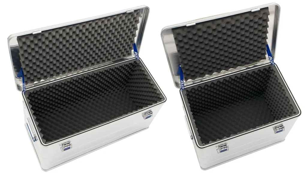 Aluminium Box COMFORT 92 Transportkiste, 780 x 385 x 367 mm mit Schaumstoffauskleidung