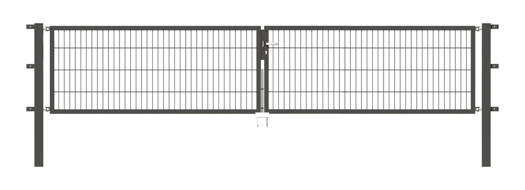Doppeltor Flexo mit Zubehör, anthrazit, Breite 400 cm, Höhe 100 cm, PF: 8 x 8 cm