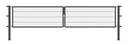 Doppeltor Flexo mit Zubehör, anthrazit, Breite 400 cm, Höhe 100 cm, PF: 8 x 8 cm