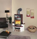 Kaminofen - Avenso ECOplus 6 kW - Kacheln bordeaux-rot