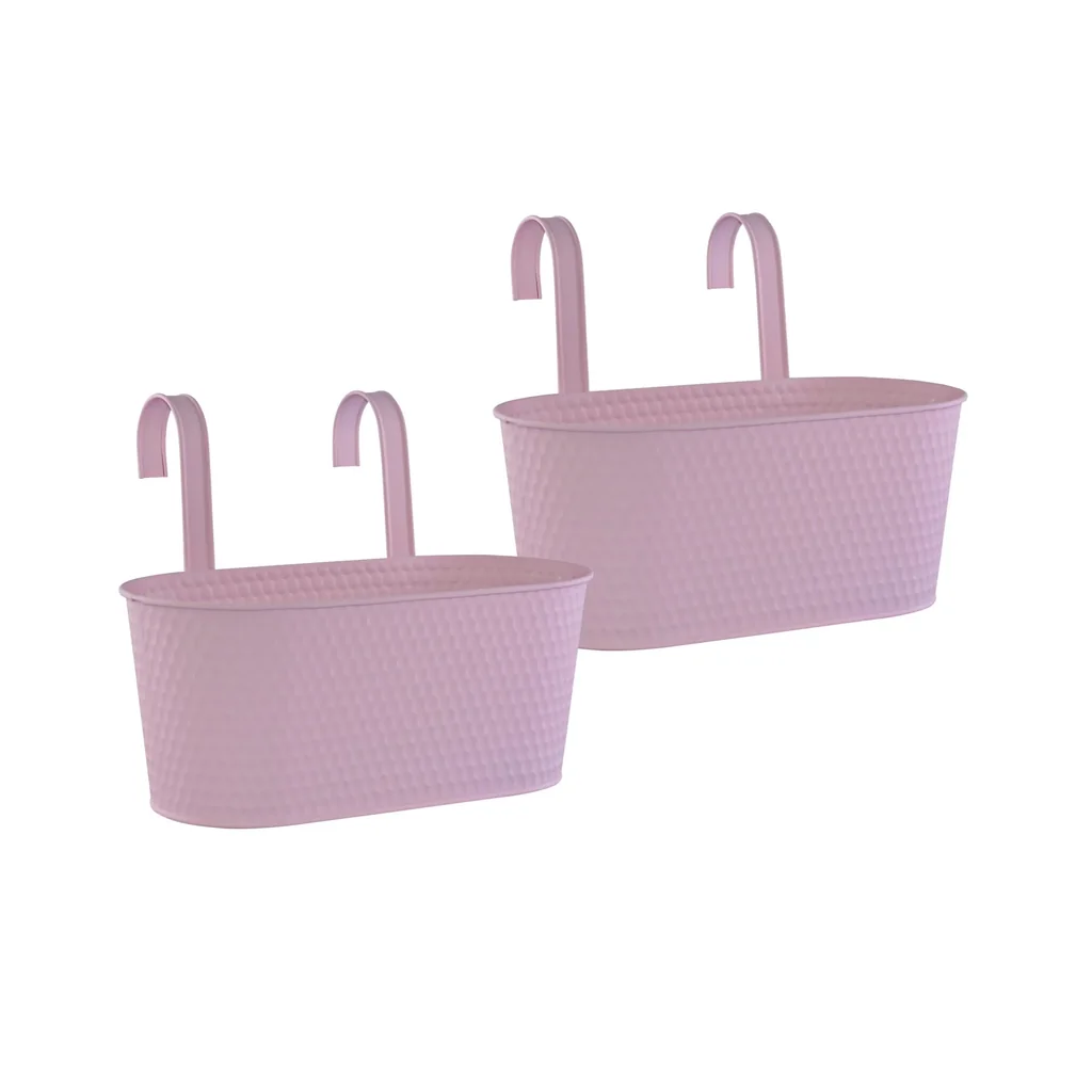 Übertopf Pink aus Metall 2er Set