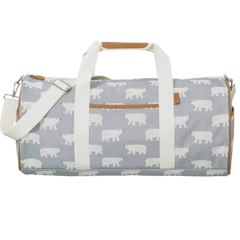 Fresk grosse Reisetasche Eisbär blau grau
