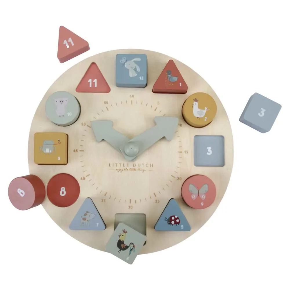 Little Dutch Puzzle Uhr Tiere Holz