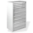 Schubladenschrank / Werkzeugschrank mammut, 9 Schubladen, RAL 7035