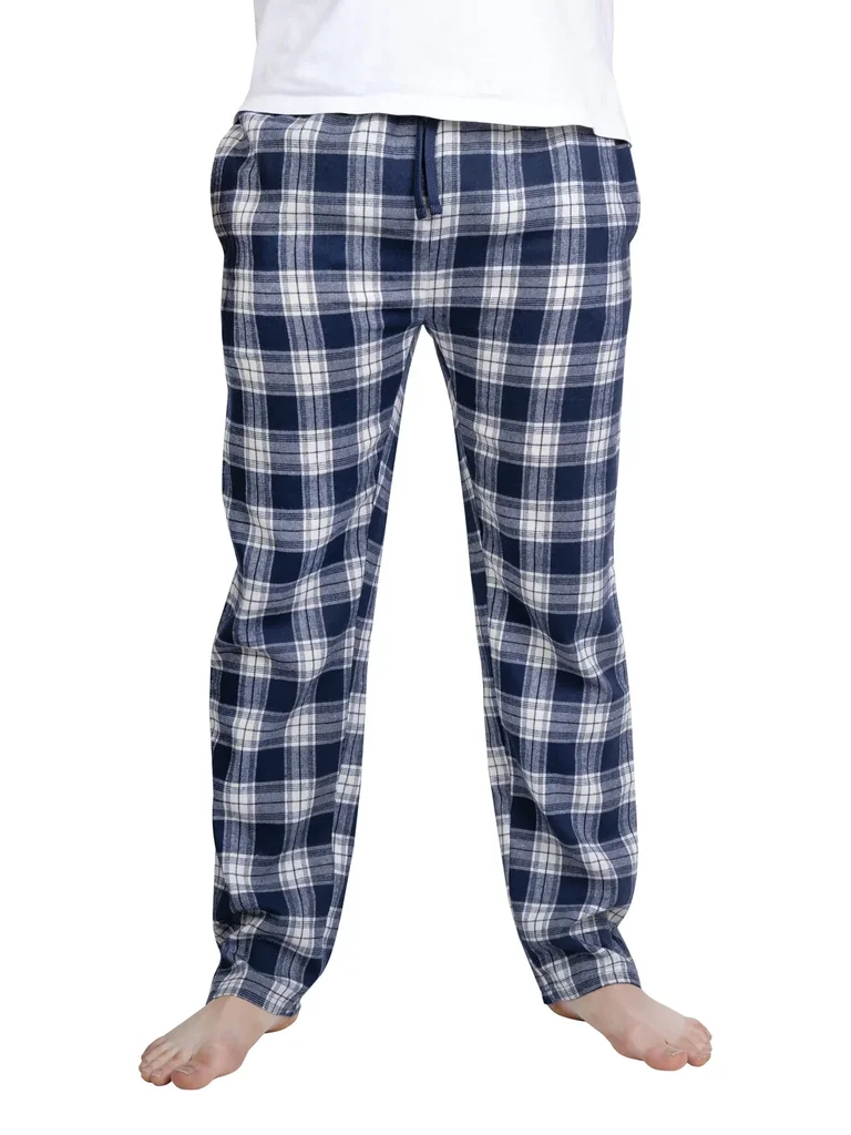 Flanellhosen im Doppelpack, blau-kariert/schwarz-kariert, Gr.2XL