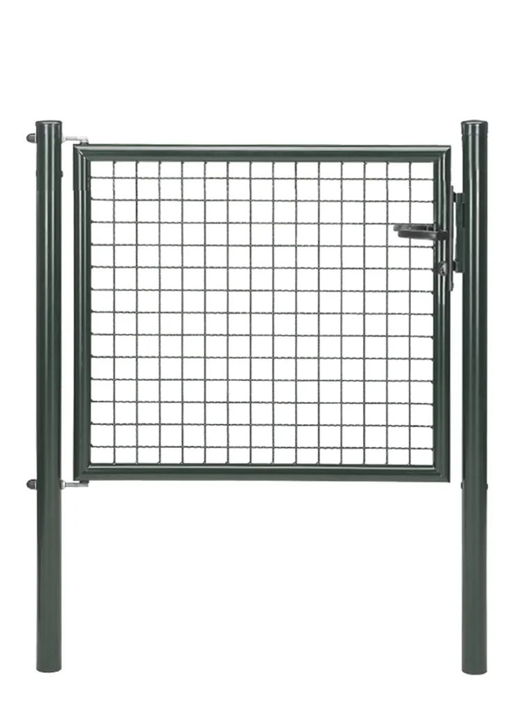 Wellengitter-Einzeltor mit Zubehör, anthrazit-metallic, Breite 100 cm, Höhe 100 cm