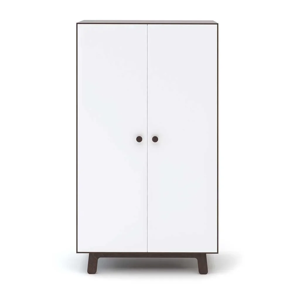 Oeuf Kleiderschrank Merlin Walnuss mit weiß