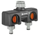 2-Wege-Wasserverteiler mit 26,5 mm (G 3/4") und 33,3 mm (G 1") Gewinde