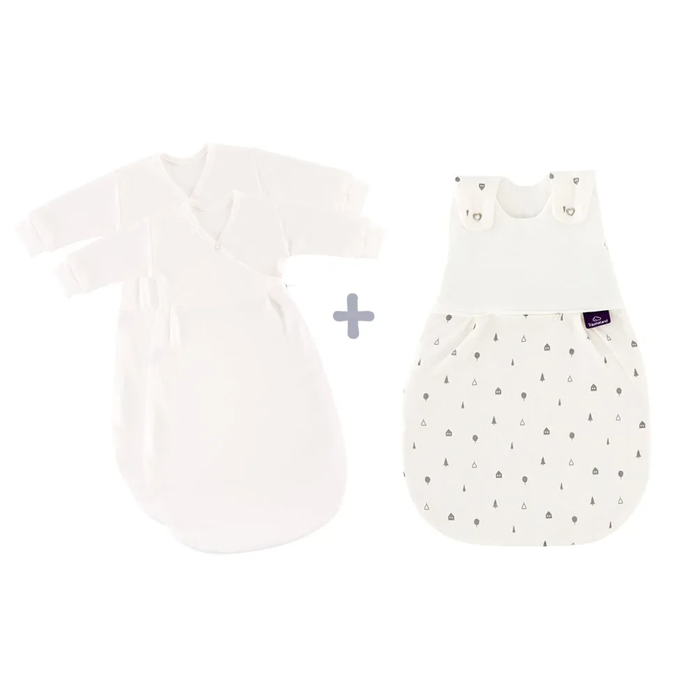 Träumeland Liebmich Baby Schlafsack, Schlummersack, Innenschlafsack 3 tlg. Set - Zuhause, Grösse: 80/86
