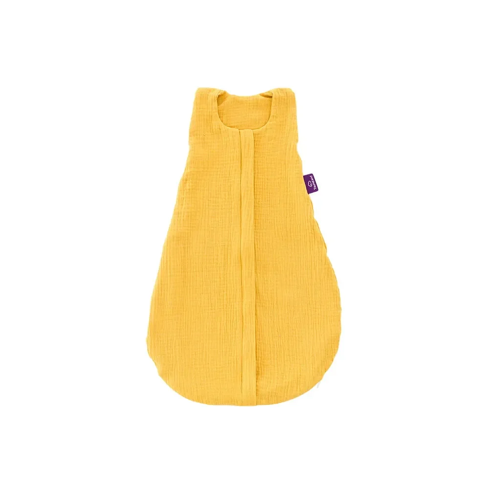 Träumeland Liebmich Sommerschlafsack baby, Schlummersack - Baumwollmusselin senfgelb, Grösse: 60