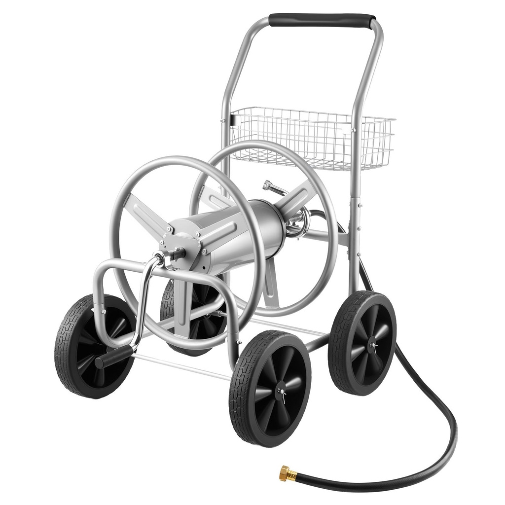 Schlauchtrommelwagen, 91 m für 1/2"-5/8" Schlauch, inklusive Ablagekorb