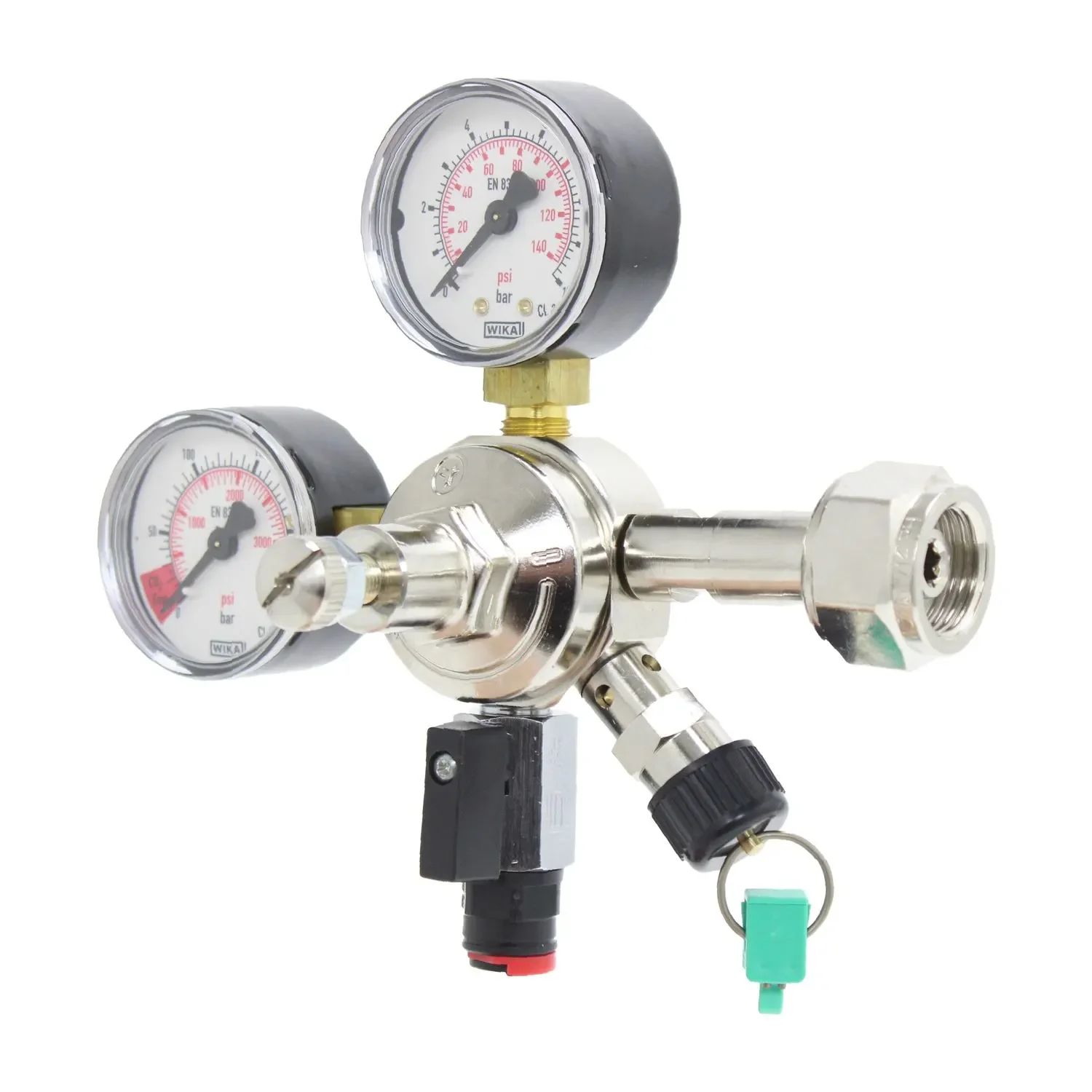 Druckminderer, Druckregler, Druckreduzierventil - CO2 für AFG 7bar, 1-leitig, Gewinde: John Guest 8 mm
