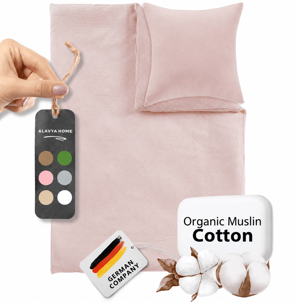 Alavya Home Kinderbettwäsche 135x200 cm Baumwolle - 2er-Set, Pink
