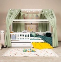 Alavya Home Dekoset aus 100% Bio-Musselin Baumwolle | GOTS zertifiziert | 125x350cm Khaki