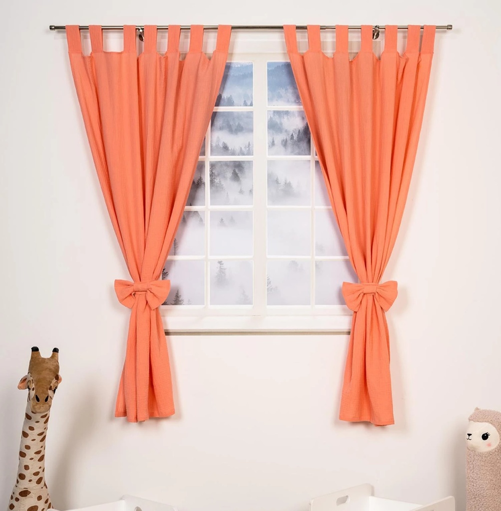 Alavya Home Vorhänge Schlaufen 100x150 cm Baumwolle - 2er-Set, Rosa