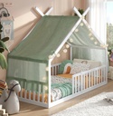 Alavya Home Bodenbett DREAM 80x160 cm Buche - Khaki