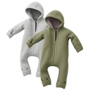 Alavya Home Walkoverall Bio-Schurwolle - Khaki und Grau - 2er Set 74/80